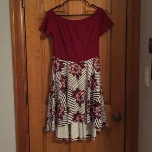wine colored dress